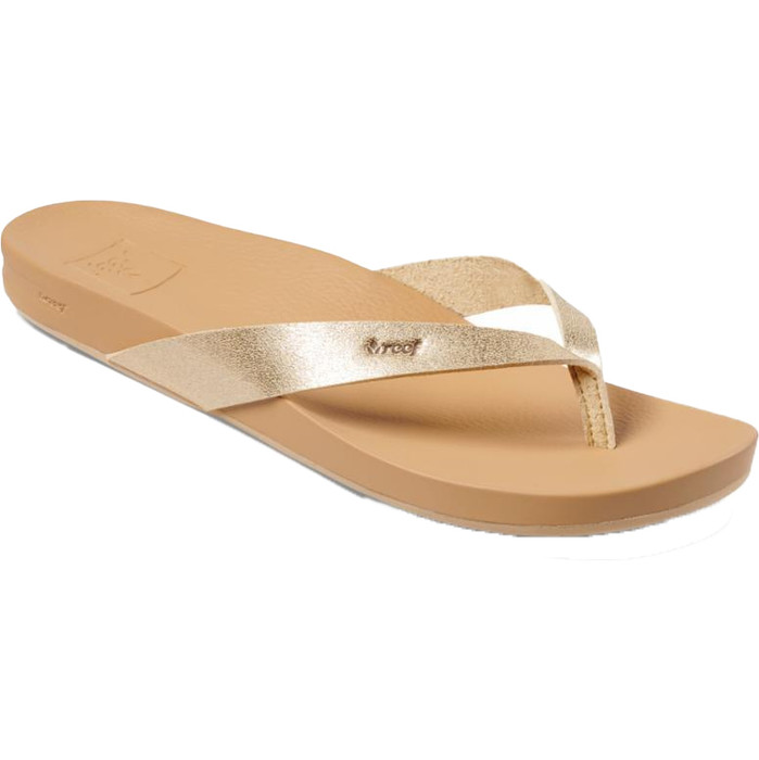 2023 Reef Womens Cushion Court Flip Flops RF0A3FDSTAH Tan